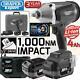 1000nm 20v 1/2dr Heavy Duty Impact Wrench 2 X 4ah Batteries Fast Charger Draper