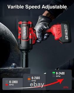 1000N. M(738ft-lbs) Cordless Impact Wrench 1/2 Inch Brushless with 2 x4.0Ah Battery