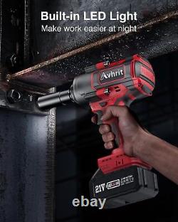 1000N. M(738ft-lbs) Cordless Impact Wrench 1/2 Inch Brushless with 2 x4.0Ah Battery