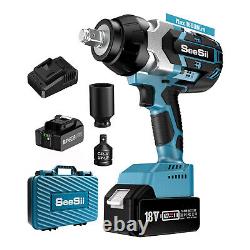 1180Ft-lbs Impact Wrench 3/4 Torque Cordless Brushless Impact Gun for Truck