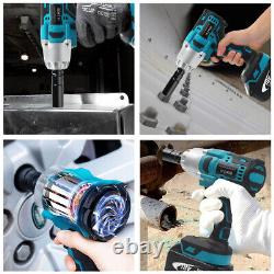 1200Nm Electric Cordless 1/2Impact Wrench Brushless Drill Gun For Makita BL1830