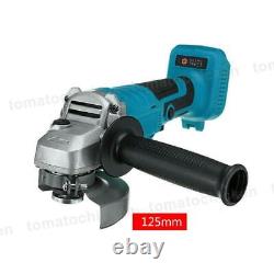 125mm 1/2 Cordless Brushless Impact Wrench Angle Grinder Tool Combo with 2Battery