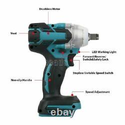125mm 1/2 Dual Uses Brushless Cordless Angle Grinder Impact Wrench +2 Batteries