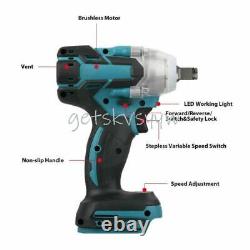 125mm 1/2 Dual Uses Brushless Cordless Angle Grinder&Impact Wrench + 2 Battery