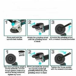 125mm 1/2 Dual Uses Cordless Tool Combo Brushless Impact Wrench Angle Grinder