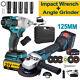 125mm Angle Grinder 460nm Impact Wrench Brushless Cordless + Battery & Charger