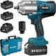 1300nm High Torque 1/2 Impact Wrench Brushless Cordless Battery Impact Gun Kit