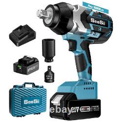 1600N. M Impact Wrench 3/4 Cordless Brushless 25.0Ah Battery Truck Impact Gun