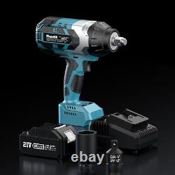 1600N. M Impact Wrench 3/4 Cordless Brushless 25.0Ah Battery Truck Impact Gun