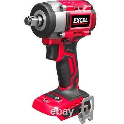 18V 350Nm Cordless Brushless 1/2 Impact Wrench Drill 1 x 2.0Ah Battery Charger