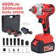 18v Battery Impact Wrench Cordless Brushless 1/2 Drive 400nm Torque Rattle Tool