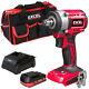 18v Cordless Brushless 1/2 Impact Wrench Drill 1 X 2.0ah Battery Charger & Bag