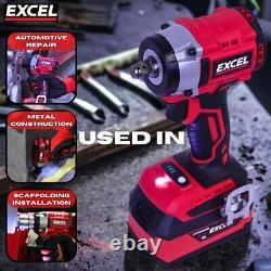 18V Cordless Brushless 1/2 Impact Wrench Drill 1 x 2.0Ah Battery Charger & Bag