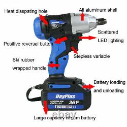 18V Cordless Electric Driver 1/2 Impact Wrench 420Nm 2 Gear Torque &High Speed