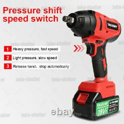 18V Cordless Impact Wrench Brushless Driver Torque Replace with Charger + Battery