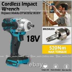 18V Cordless Tools Combo Kit +2 batteries Brushless Impact Wrench Angle Grinder