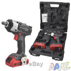 18 volt Impact Wrench Brushless motor 2 x Lithium Battery 2 Speed Gearbox