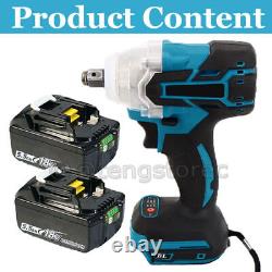 1/2 520Nm Electric Cordless Brushless Impact Wrench LED For Makita 18V Battery