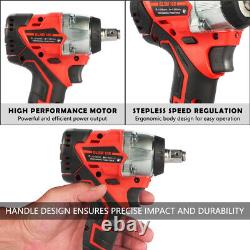 1/2 Cordless Brushless Impact Wrench Tool For Milwaukee M18BIW12-0 18V Battery