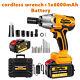 1/2 Cordless Electric Wrench Impact Power Tool +2 6.0ah Batteries