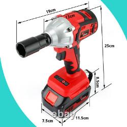 1/2 Driver 18V Cordless Impact Wrench Brushless & 2x 4.0Ah Battery + Charger UK
