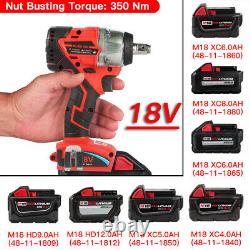 1/2 Square Cordless Brushless Impact Wrench Tool For Milwaukee M18BIW12-0 18V