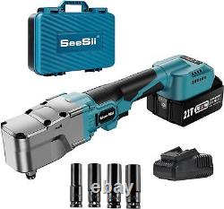 1/2in Cordless Right Angle Impact Wrench 300N. M Torque Battery Impact Driver Kit