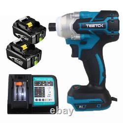 1/4 Driver 18V Cordless Impact Wrench Brushless For Makita Battery Charger LED