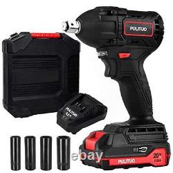20V Brushless Cordless Impact Wrench, 1/2 Inch Chuck, Max Torque