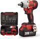 20v Brushless Impact Wrench Kit Powerful 320nm, 3 Pcs Sockets