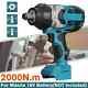 3/4 Impact Wrench 21v Brushless Electric Drill 2000nm Drive For Makita Battery