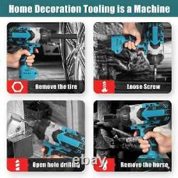 3/4 Impact Wrench Brushless 21V Cordless Drills 2000Nm High Torque Rechargeable