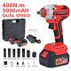 400nm Cordless Impact Wrench 1/2 Electric Drive Ratchet Gun Battery With Adater