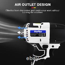 420Nm Cordless Electric Impact Wrench 1/2 Drill Gun with Batteries/ 4 Sockets