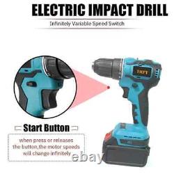 4pcs Cordless Impact Wrench Kit Lithium Electric Power Tool Electric Combo Set
