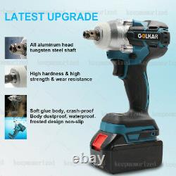 520Nm 1/2 Cordless Square Drive Lithium-Ion Impact Wrench WithCharger Gun Battery