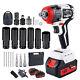 550nm Cordless Impact Wrench 1/2 Brushless Drive Electric Ratchet Gun 2 Battery