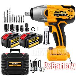 800Nm 1/2 Cordless Brushless Electric Impact Wrench Gun Driver and Socket Tool