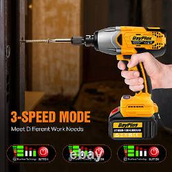 800Nm Cordless Brushless Electric Impact Wrench Gun 1/2 Driver and Socket Tool
