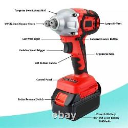 88VF 520Nm Electric Brushless Cordless Impact Wrench Driver Rechargeable Battery