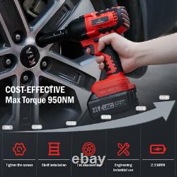 Avhrit Brushless Electric Impact Wrench Socket 950N. M Torque 2pcs 4.0Ah Battery