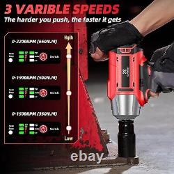 Avhrit Cordless Impact Wrench 1/2 480Ft-lbs(650Nm) Brushless Fast Charger