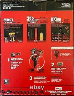 BRAND NEW IN BOX Milwaukee 2554-20 M12 FUEL Stubby 3/8 Impact Wrench Tool Only