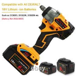 Battery Impact Wrench Set Fit Dewalt Drill 400Nm 18V Brushless 1/2in Cordless