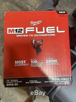 Brand New Milwaukee 2552-20 M12 12V FUEL Stubby 1/4 Impact Wrench (Tool-Only)