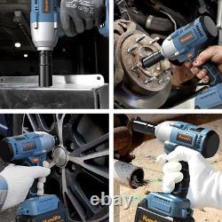 Brushless Impact Wrench 1/2 Inch 600Nm Cordless with 4.0Ah Battery 20V, Torque