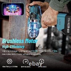 Brushless Impact Wrench 1/2 inch High Torque 479 Ft-lbs 3300RPM, 2x 4.0 Battery