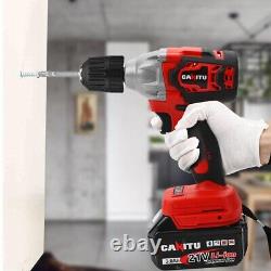 CANITU 21V 580Nm Cordless Impact Wrench 1/2 Drive Ratchet Gun with 3.0A Batteries