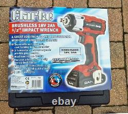 Clarke CIR18LIC 18V Brushless 2Ah ½ Impact Wrench Never Used from New