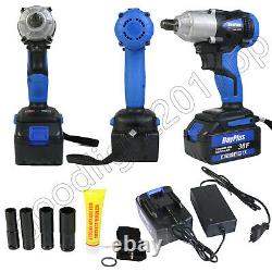 Cordless Electric Impact Wrench Drill Driver Car Wheel Nuts Repair Scaffold Tool